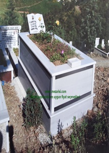 TEK KİŞİLİK ÇİFT ŞERİTLİ KİTABE MERMER MEZAR