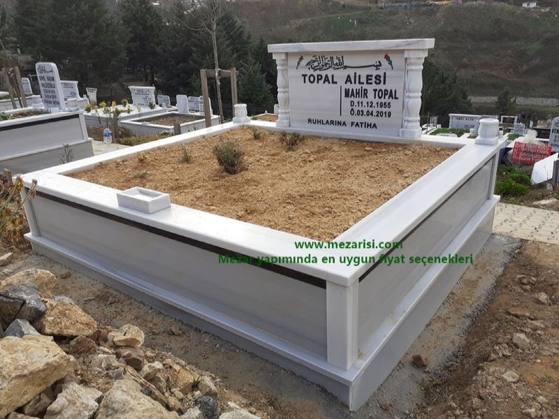 İKİ KİŞİLİK ŞERİTLİ  MERMER MEZAR YAPIMI