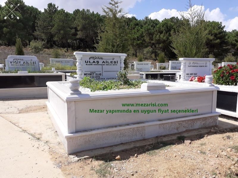 İKİ KİŞİLİK BAŞTAŞI SÜTUNLU MERMER MEZAR