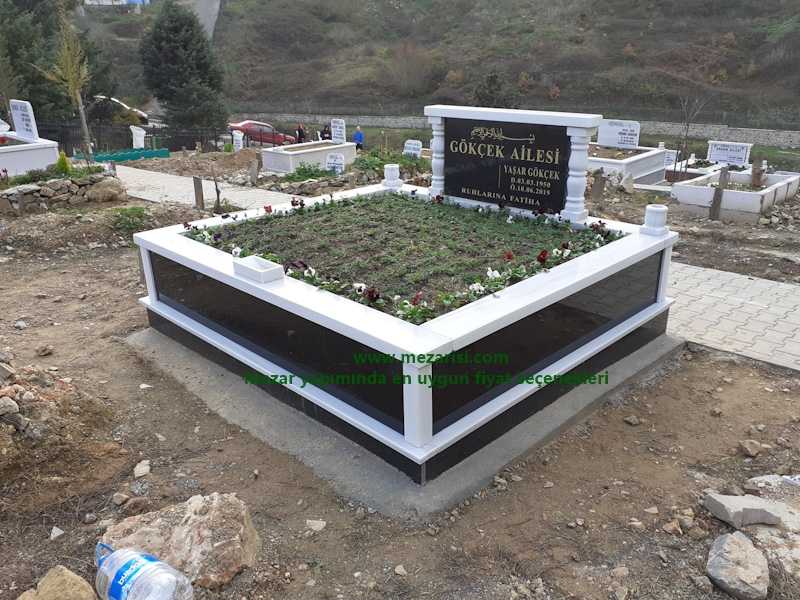 İKİ KİŞİLİK BAŞ TAŞI SÜTUNLU GRANİT MEZAR (1)