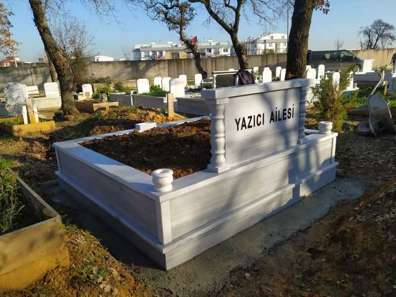 İKİ KİŞİLİK SÜTUNLU MERMER MEZAR (3)