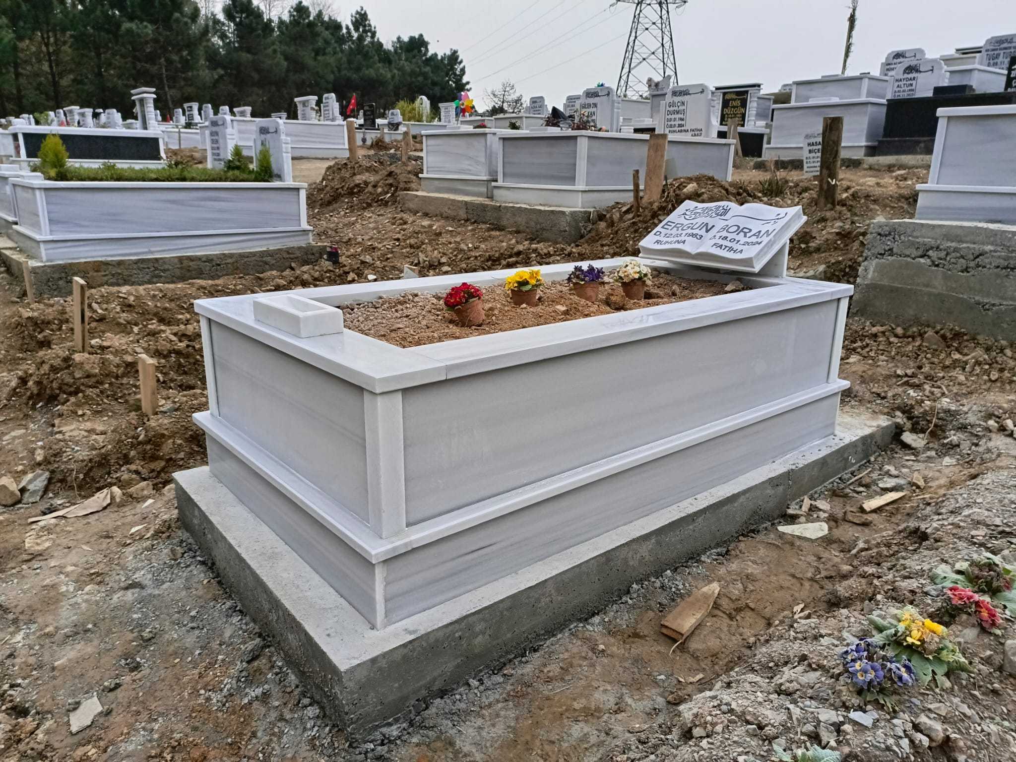 TEK KİŞİLİK BAŞ TAŞI KİTABE MERMER MEZAR (1)