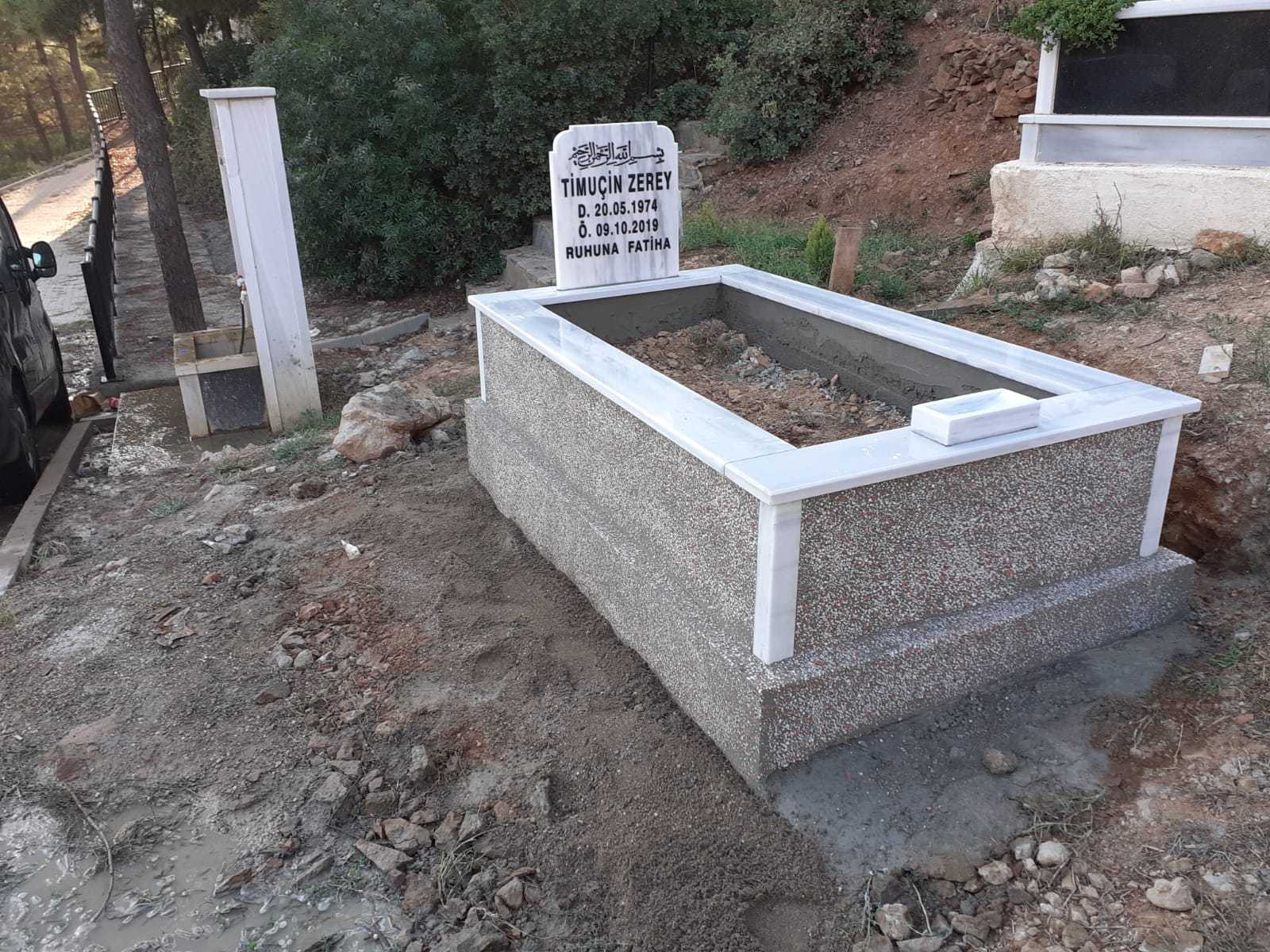 TEK KİŞİLİK MOZAİK MERMER MEZAR (2)