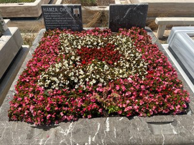 mezar çiçeklendirme